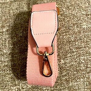 Guitar/Purse Strap adjustable 36”-62” Blush pink with gold clips (strap only)